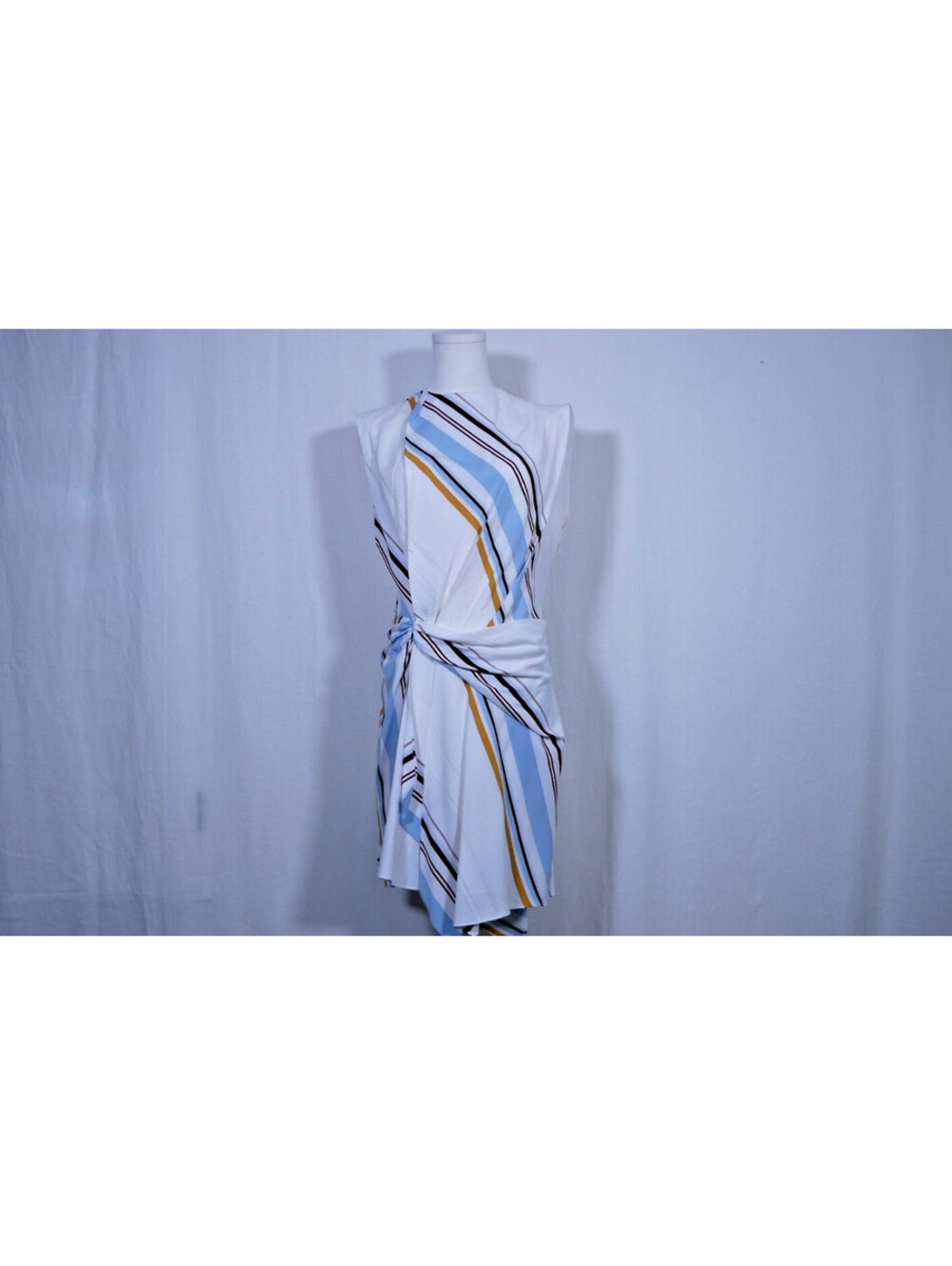 A.L.C. Delia Diagonal Stripe Sleeveless Dress Women's Size 8